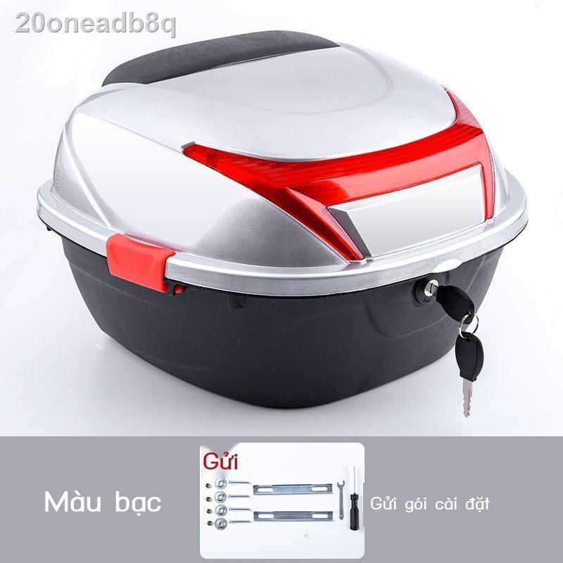 HOT- Xe điện cốp xe máy chống rung ắc quy sau dày hộp đựng dụng cụ tay ga rùa nhỏ