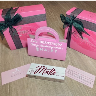 [ MUA 1 TẶNG 1 ] Son Kem Lì HAPPY MATTE LIPSTICK Không Trôi Màu Son Trong 8 Tiếng Siêu Đẹp, Siêu Mịn