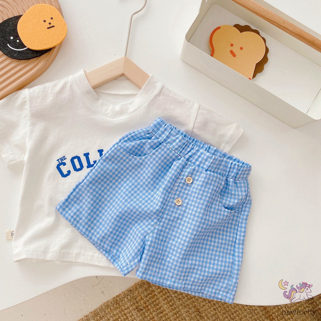 Set Áo Thun Tay Ngắn Và Quần Short Thời Trang Thoải Mái Cho Trẻ Em
