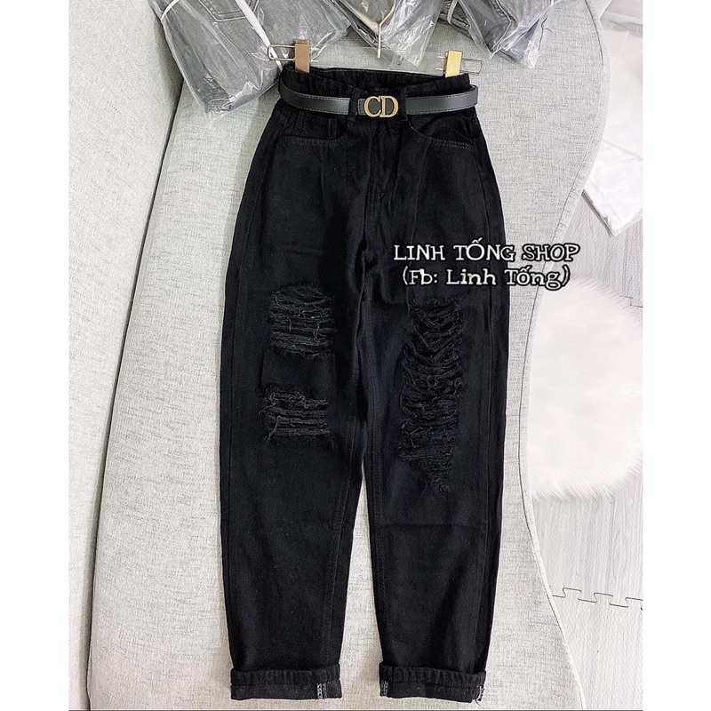 Size Đại 60-87kg.Bagy đen rách , lưng cao , phom to.