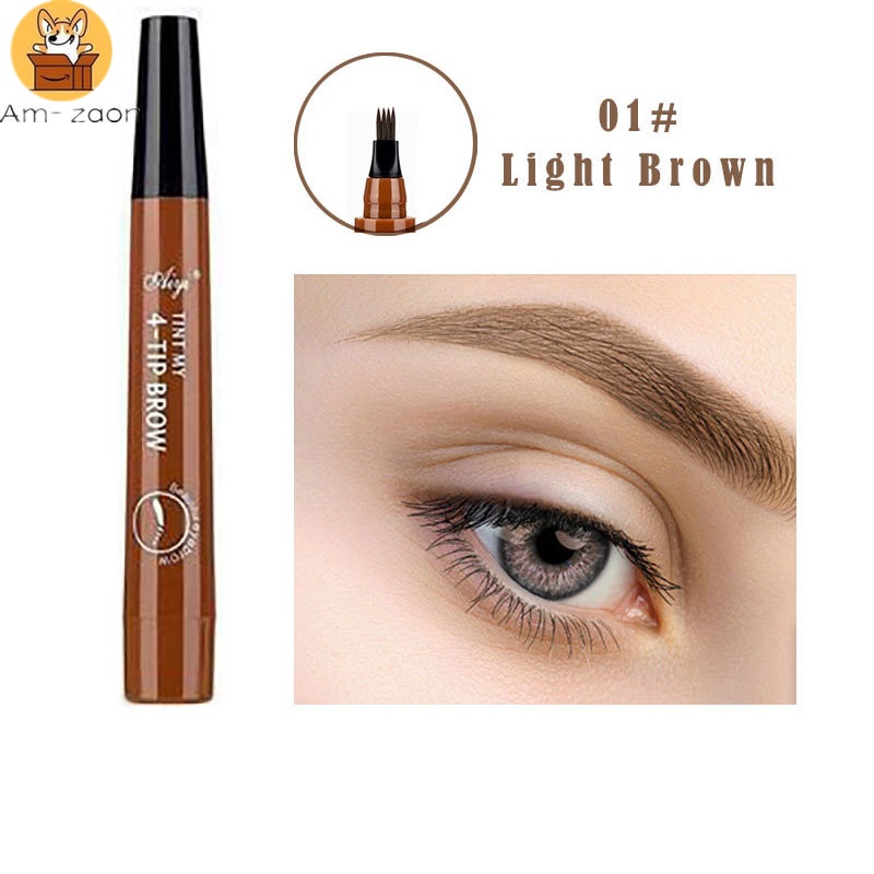 Bút Kẻ Lông Mày Dạng Lỏng 4 Chấu Tạo Hiệu Ứng Trang Điểm Tự Nhiên Lâu Trôi Không Thấm Nước Am-Z