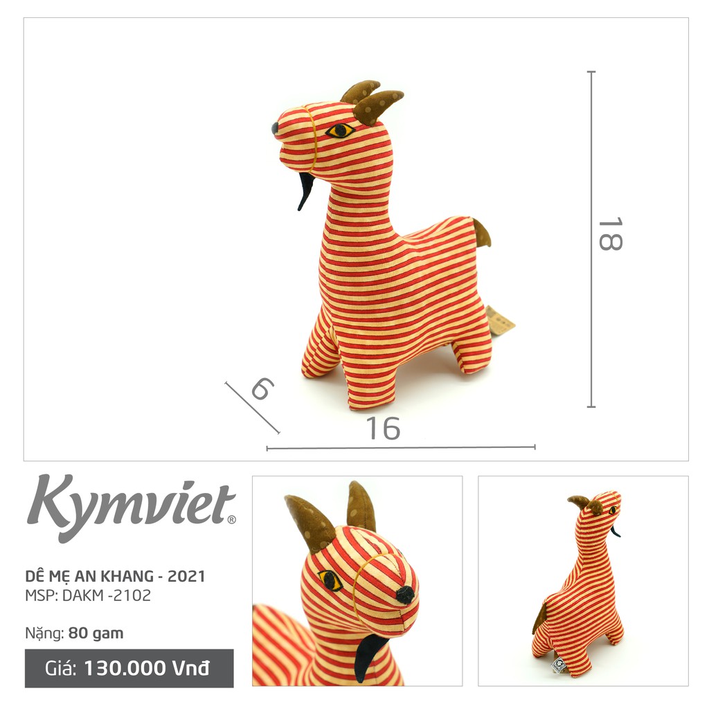 Đồ Chơi Nhồi Bông Hình Dê An Khang Mẹ Kymviet Craft Cotton [DAKM-2102]