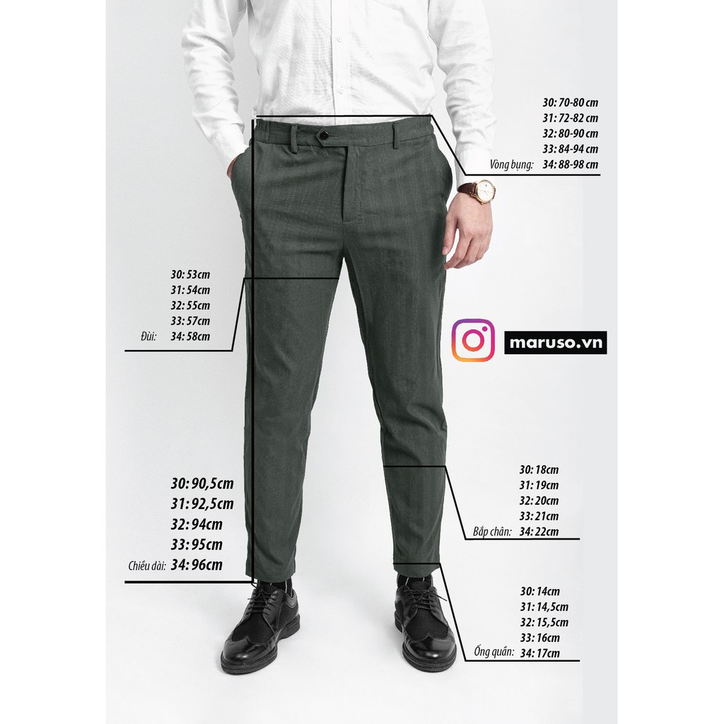 Quần âu sọc kẻ, chất kaki mềm mịn, quần ống xuông nhỏ - TROUSER 01 | BigBuy360 - bigbuy360.vn