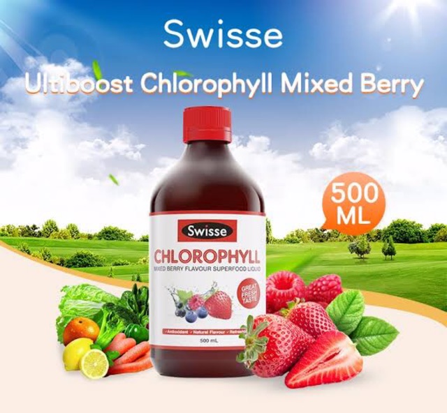 [AIR 100%] Diệp lục Swisse Chlorophyll dạng lỏng 500ml