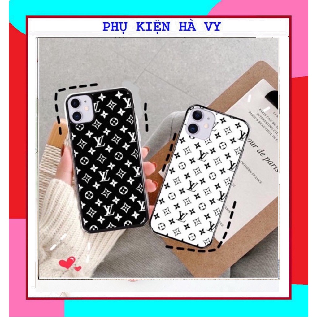 Ốp lưng iphone lưng kính logo LV sang chảnh 5s/6/6plus/6s/ /7/7plus/8/8plus/x/xr/xs/11/12/promax/plus/promax