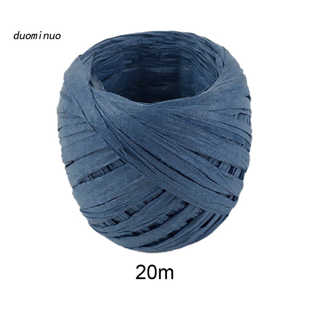 dii 1 Roll Paper Ribbon Wear-resistant Multi-Purpose 17 Colors Raffia Ribbon Paper Rope for Gift