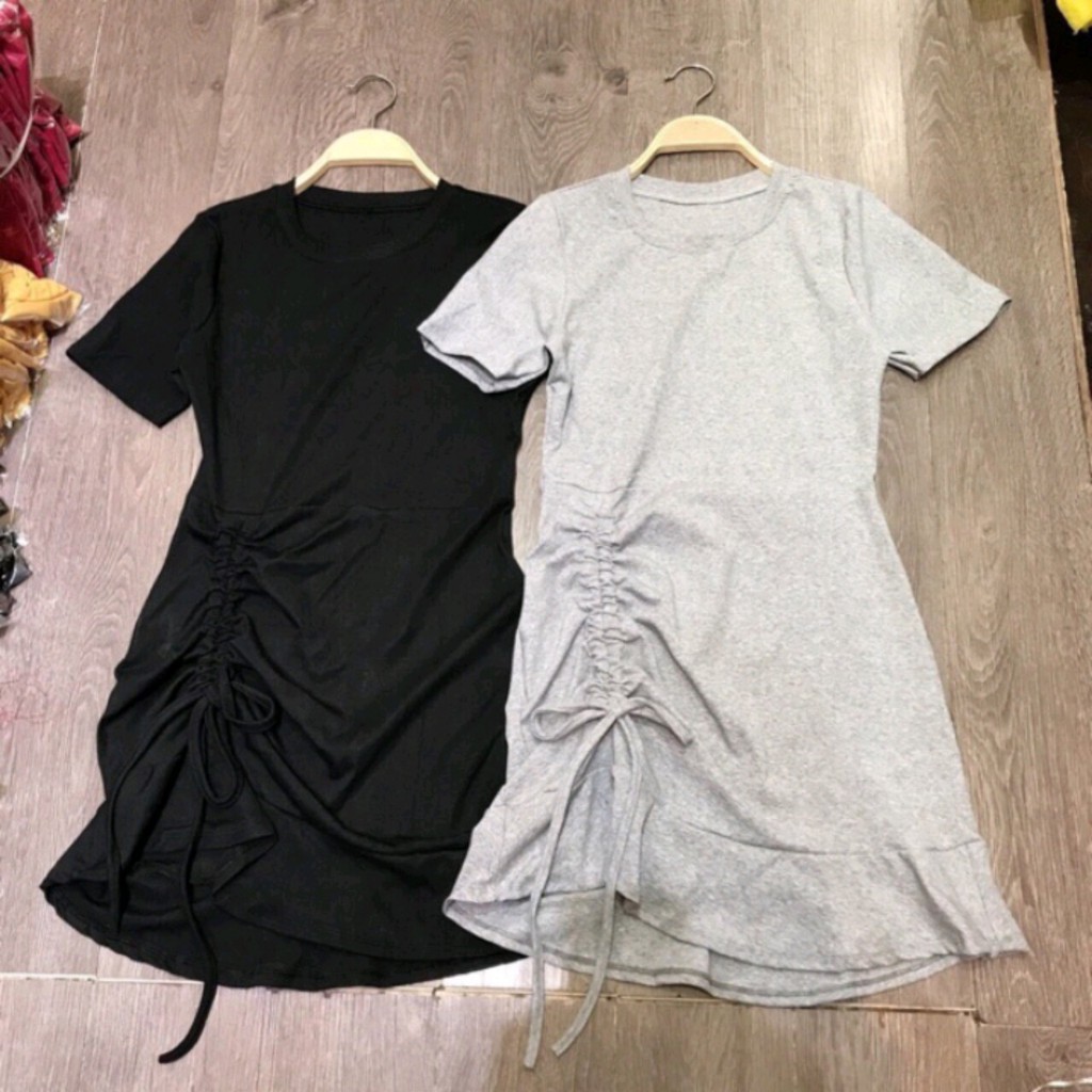 Đầm Nữ Đuôi Cá 🌺 FREESHIP 🌺 Váy Body Tay Ngắn Rút Dây Bên Sườn Siêu Xinh LH12 | BigBuy360 - bigbuy360.vn