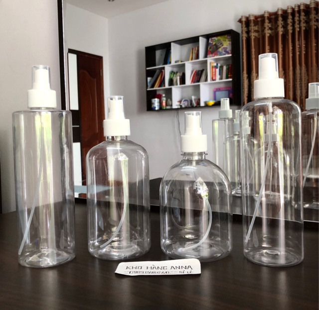 [chai lọ nắp xịt phun sương ] CHAI NHỰA XỊT NƯỚC TRONG SUỐT 500ml - BÌNH NHỰA LỚN xịt kính , xịt tóc bamber