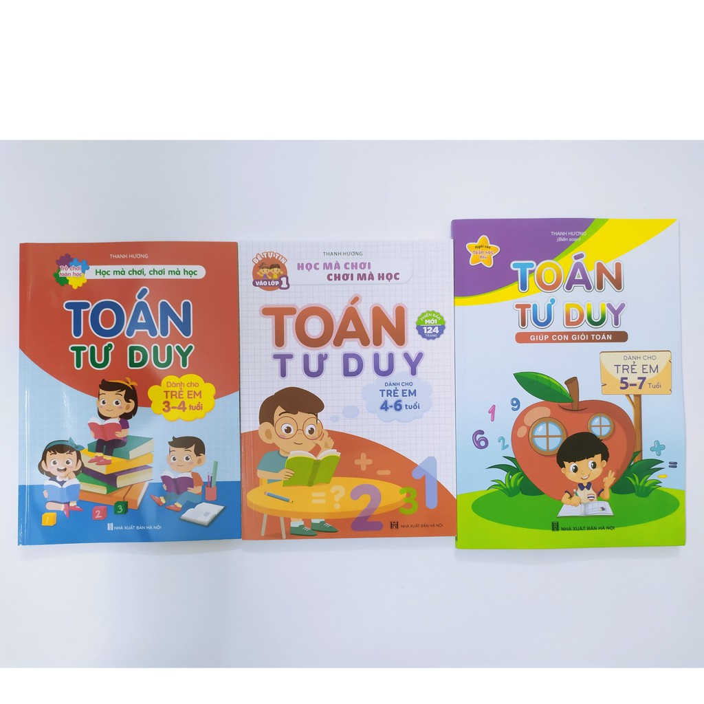 Sách Toán tư duy combo 3 cuốn cho bé 34 tuổi, 46 tuổi 57 tuổi tập viết | BigBuy360 - bigbuy360.vn