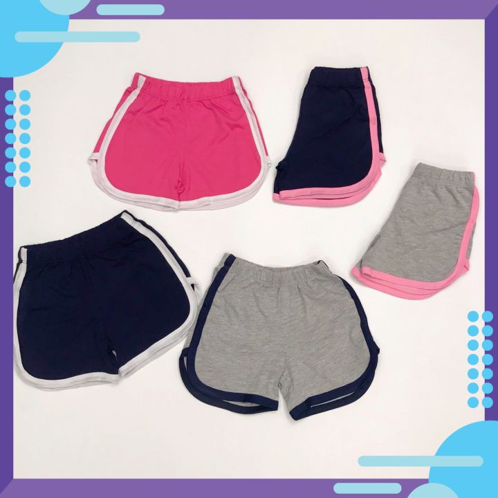 [Dáng Thể Thao] Quần Đùi Bé Gái, Size 1-8, Hàng Made In Vn, Chất Cotton, Viền 2 Bên Khỏe Khoắn