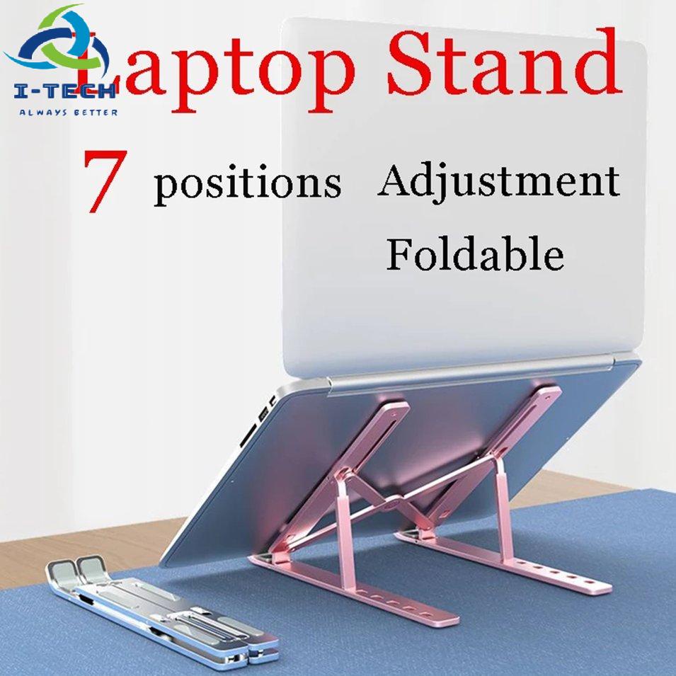 ⚡Khuyến mại⚡7 Holes Foldable Laptop Stand Non-slip Desktop Laptop Holder Adjustable Angles Notebook Bracket Riser