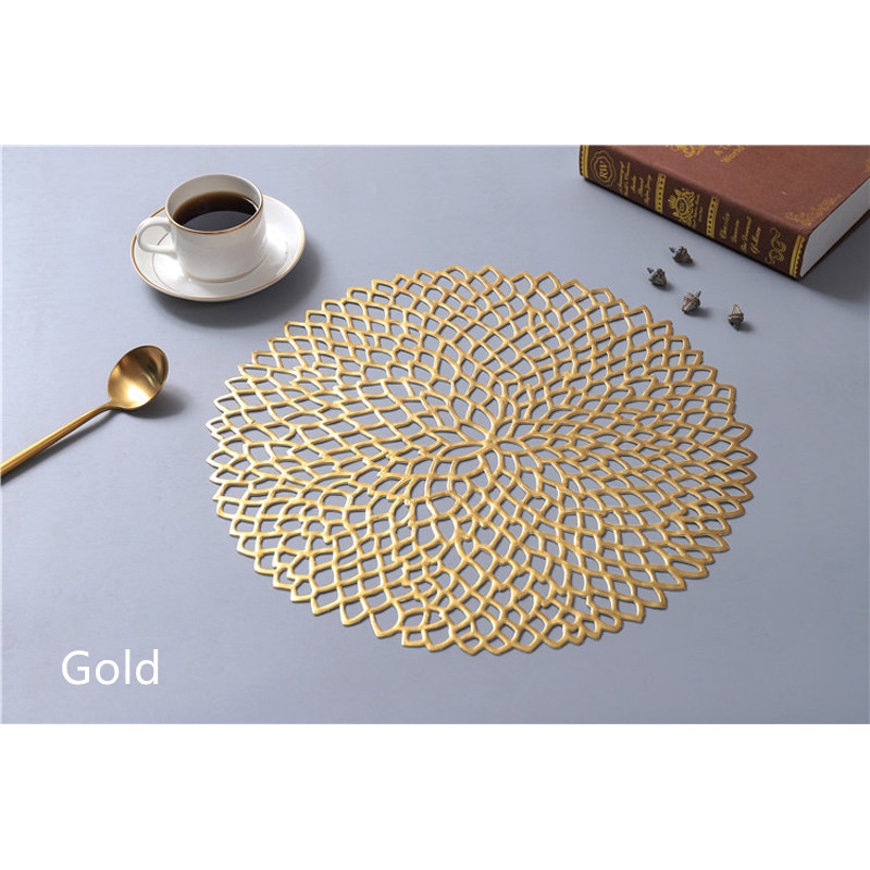 PVC Placemat Non-slip Table Mat Hotel Decorative Plat Insulation Table Pad