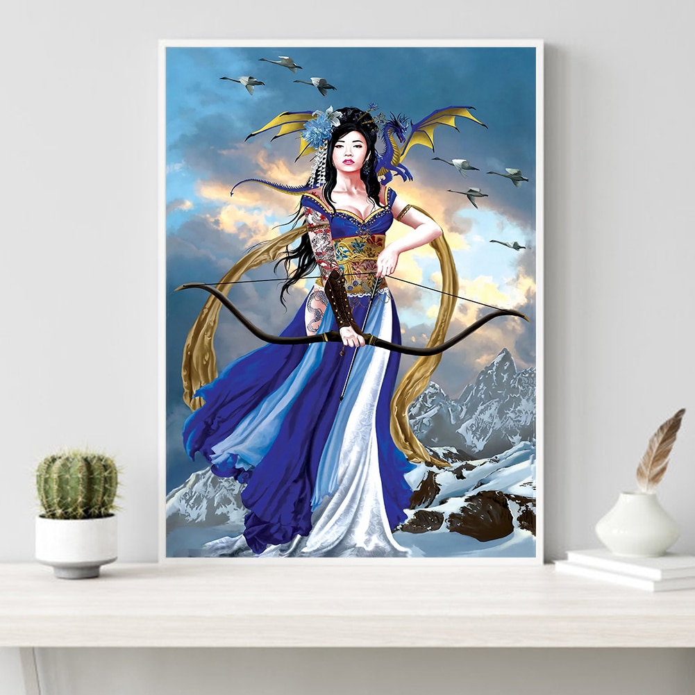 Bộ tranh đính đá tự làm 5D cỡ 30x40cm trang trí nhà cửa DIY