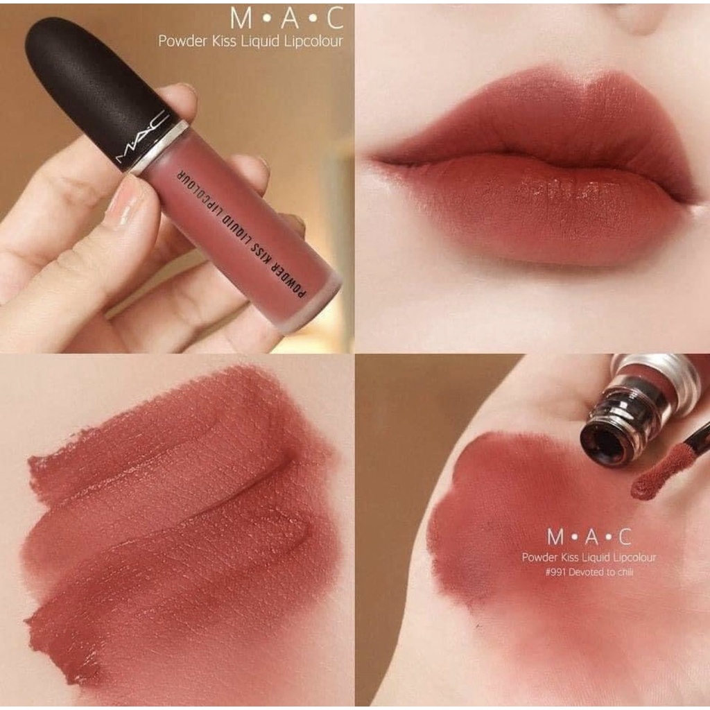 Son Mac Kem Powder Kiss Liquid Lipcolour, BST Son Kem Mac Mull It Over 989, Marrakesh Full 5ml