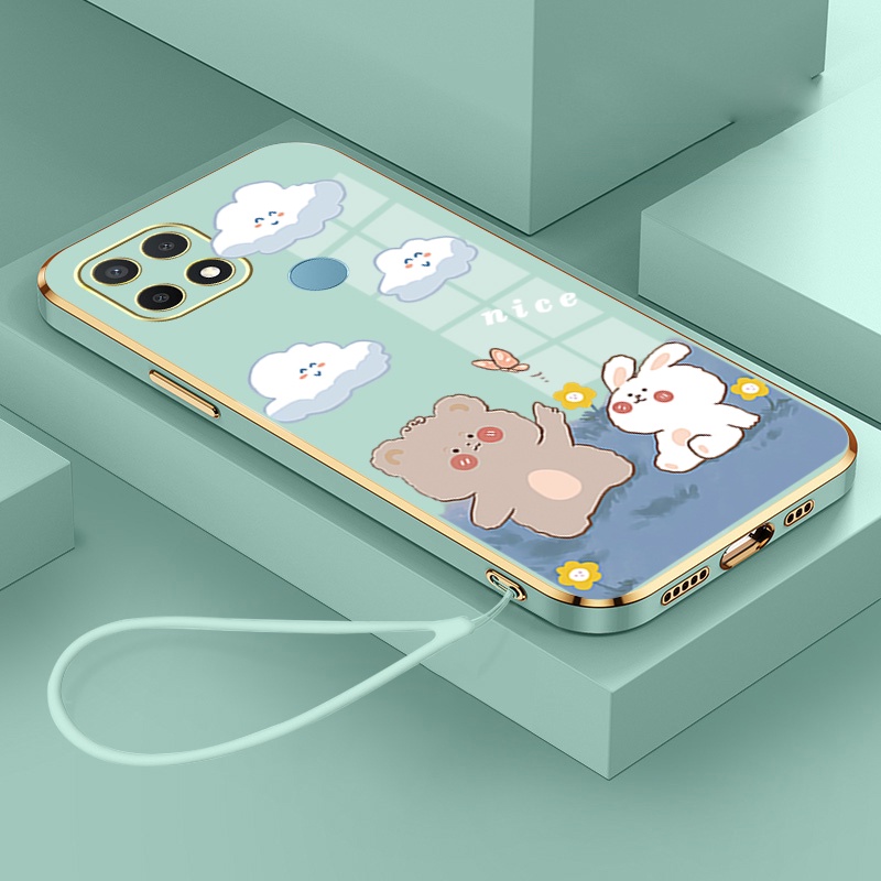 Ốp Điện Thoại Silicon Mềm Mạ Điện Chống Sốc Cho oppo a15 oppo a15s a35 Ddx01