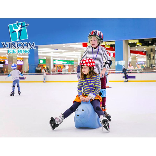 HCM [E-Voucher] Vé vào cửa, Gói thuê giày trượt, Thuê hình hải cẩu tại Sân băng Vincom Ice Rink Landmark 81- T7,CN (TK)