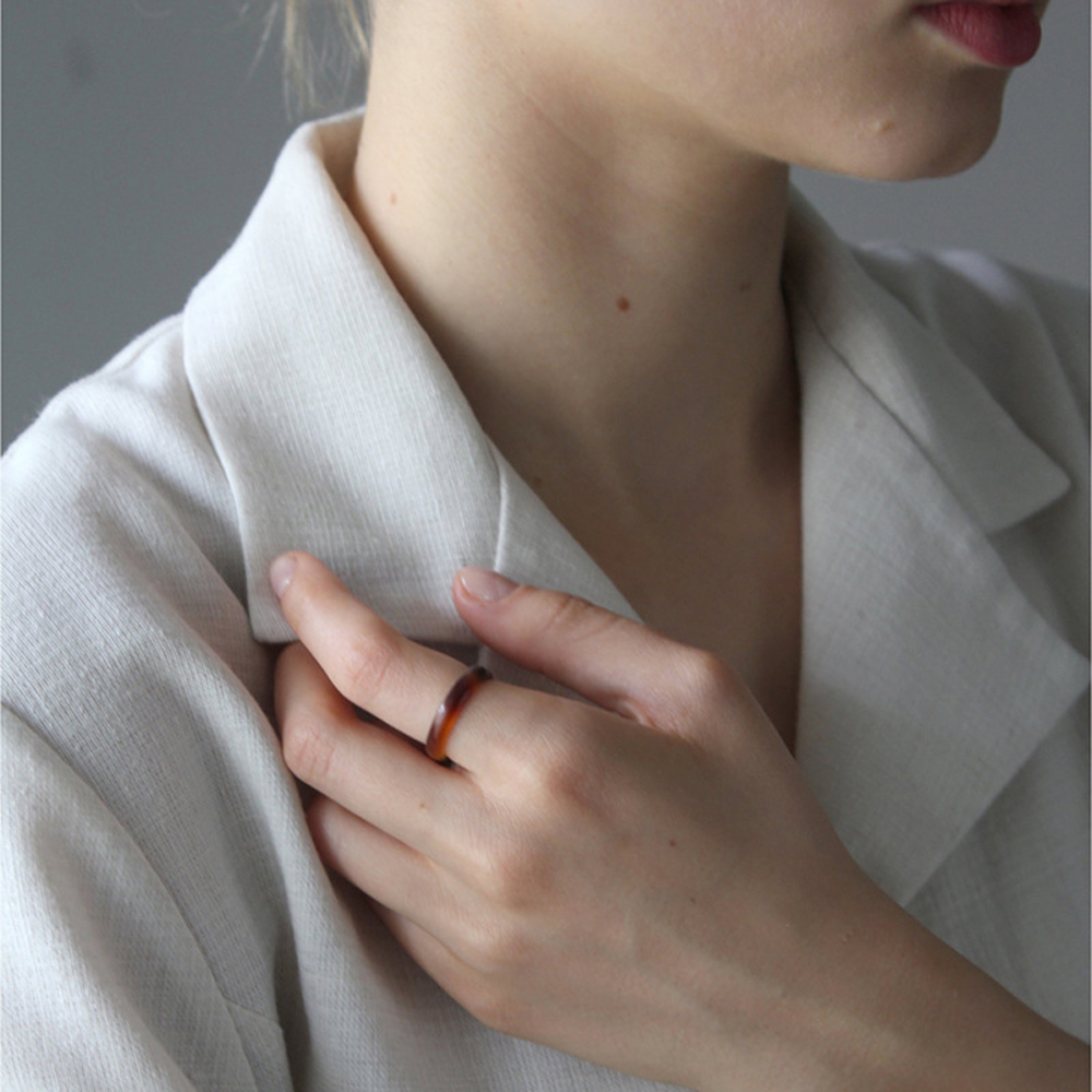 Nhẫn Nhựa Trong Suốt Phong Cách Hàn Quốc Dành Cho Nam Và Nữ