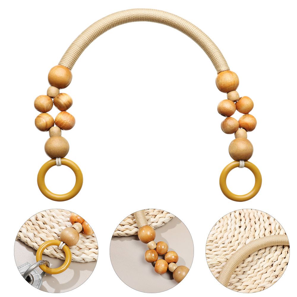 Dây đeo túi xách thay thế bằng gỗ nhiều màu thời trang MIHAN1 DIY