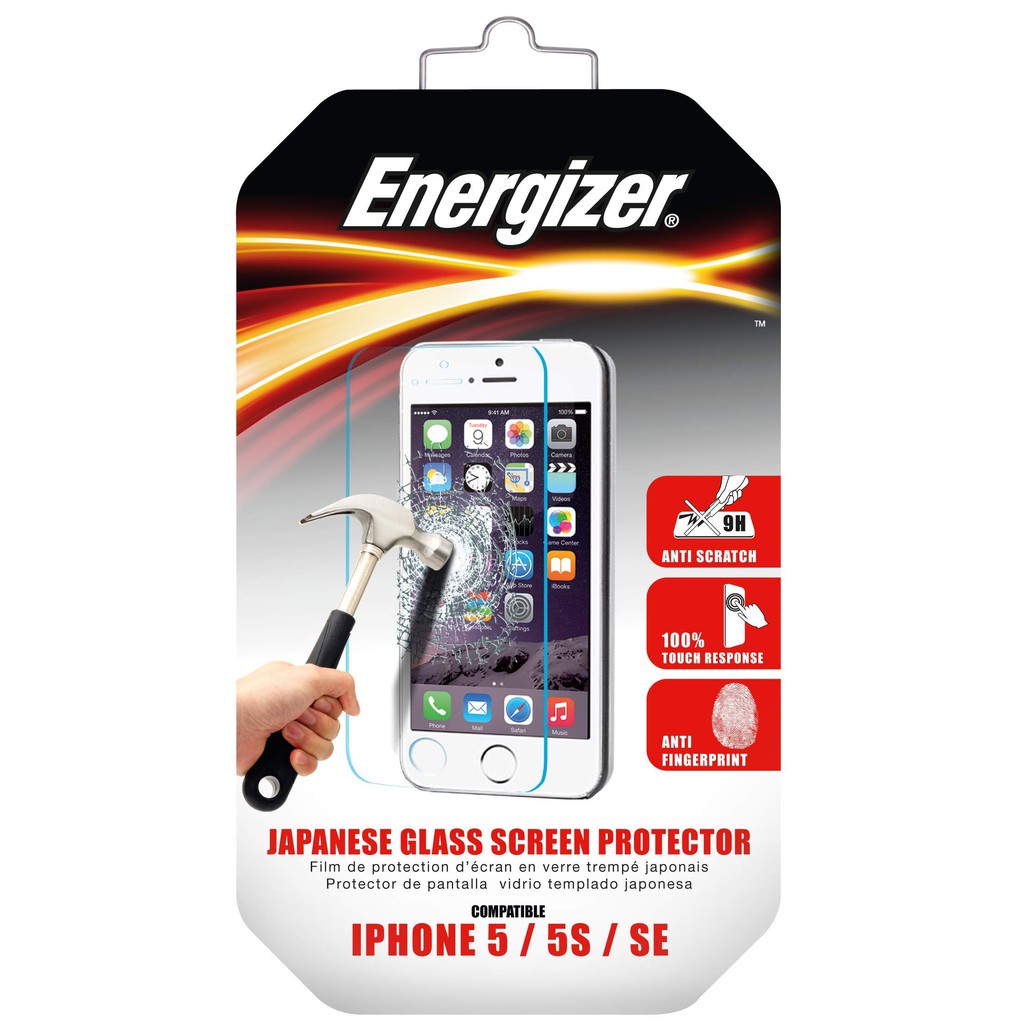 Miếng dán cường lực Energizer cho iPhone 5, 5S, SE