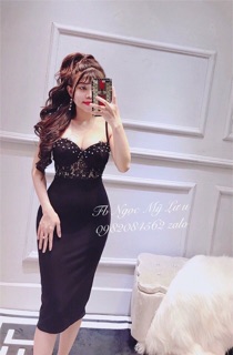 Đầm body có mút ngực kết ngọc