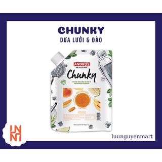  Mứt Trái Cây Pha Chế Chunky Dưa Lưới & Đào  Melon & Peach  Bịch 1kg 