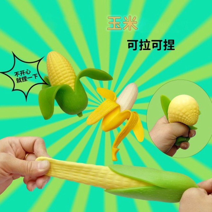Squishy Ngô Bóc Vỏ Màu Xanh Ngô Chín Vàng đáng yêu mochi slime bóp xả stress giải tỏa căng thẳng