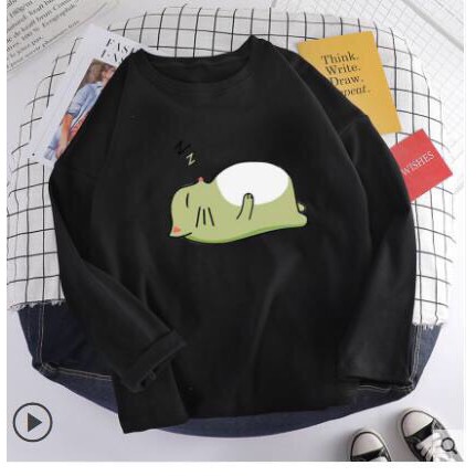 Áo Thun Tay Dài Unisex, áo thun Freesize in hình ngộ nghĩnh, dễ thương M096