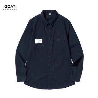 Áo Sơ Mi Nam Chất Kaki Trơn Có Túi GOAT MENSWEAR