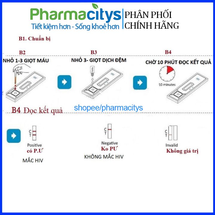 Que thử HIV tạo nhà nhanh chính xác hàng nhập khẩu mỹ che tên sản phẩm