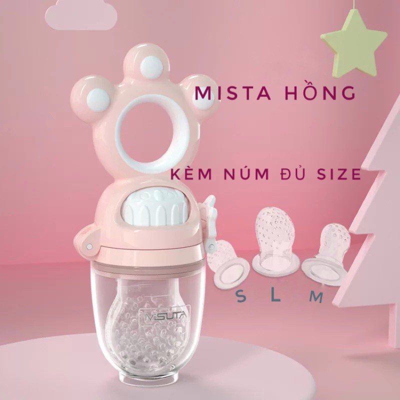 MISUTA - Túi nhai chốc hóc cho bé tập ăn dặm kèm núm nhai 3 size