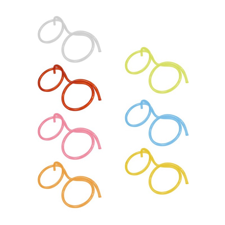 Ống Hút Nhựa Hình Mắt Kính Vui Nhộn Cho Halloween Tạo Hình Cái Kính0