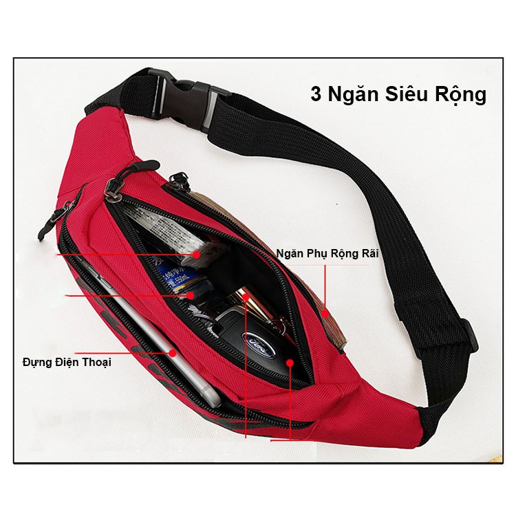 ⚡️Giá Rẻ Nhất Túi đeo hông, đeo chéo AP màu đỏ - túi bao tử thời trang giá rẻ unisex nam nữ - túi bao tự / túi messenger | BigBuy360 - bigbuy360.vn
