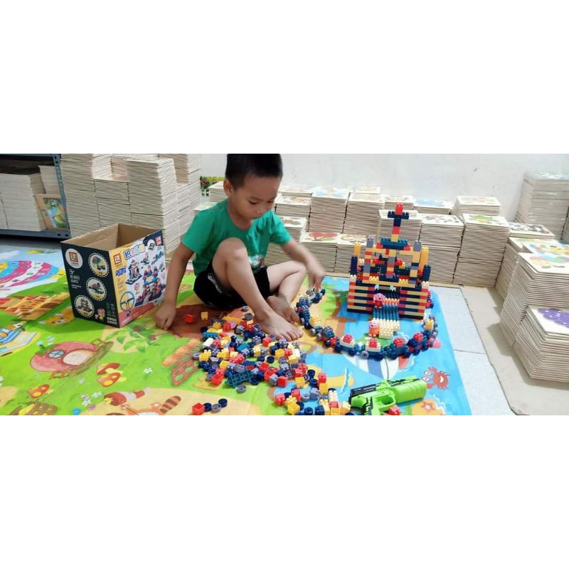 Đồ Chơi Xếp Hình 520 Chi Tiết CAO CẤP, Đồ Chơi Xếp Hình Lego Thông Minh Cho Bé