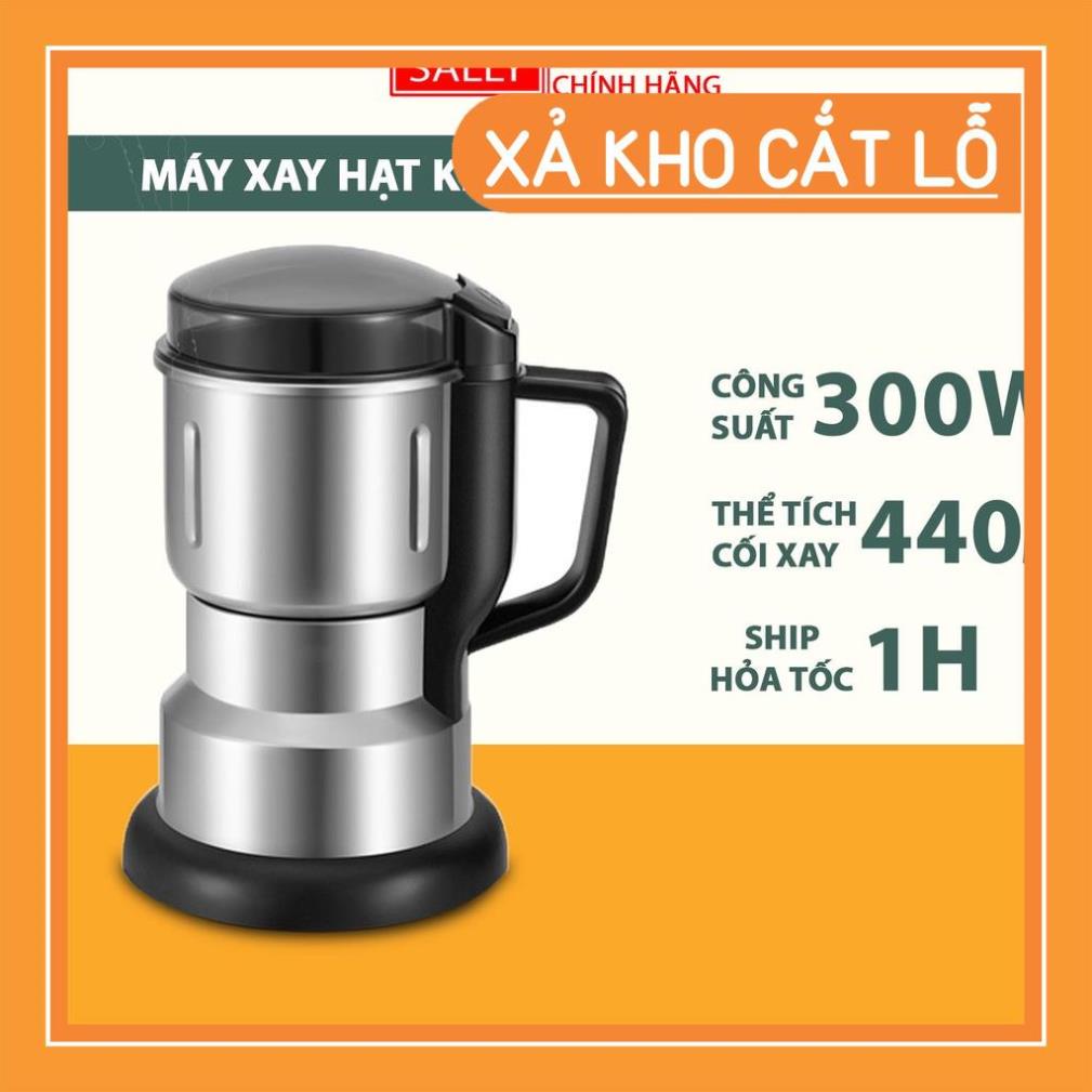 Máy Xay Ngũ Cốc SALLY Công Suất 300W Tiêu Chuẩn Châu Âu Cối Xay Bằng Thép Không Gỉ Xay Các Loại Hạt Và Gia Vị Khô