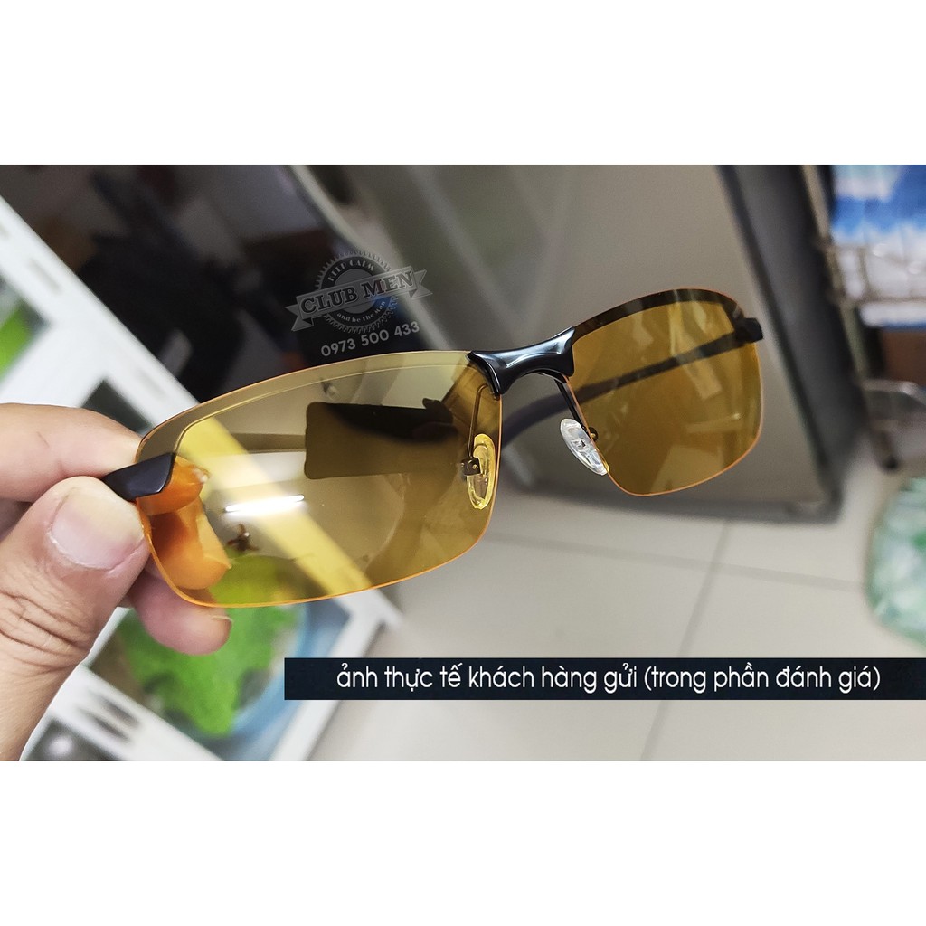 Kính đi đêm chống lóa đèn xe cao cấp RB3043, có hộp đựng