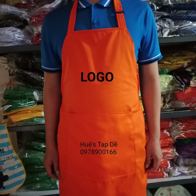 Sét 9 bộ tạp dề màu + mũ trắng người lớn