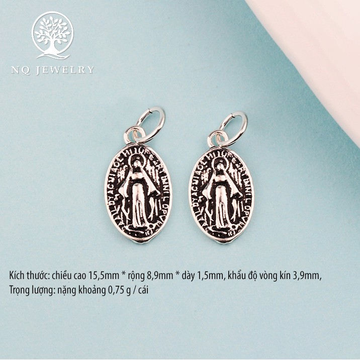 Charm bạc madona jesus mary - NQ Jewelry