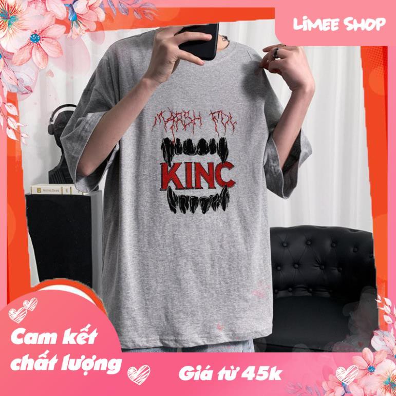 Áo Thun Tay Lỡ In Nhiệt KinC form Unisex phong cách Ulzzang - ATIN10 - Hàng loại đẹp