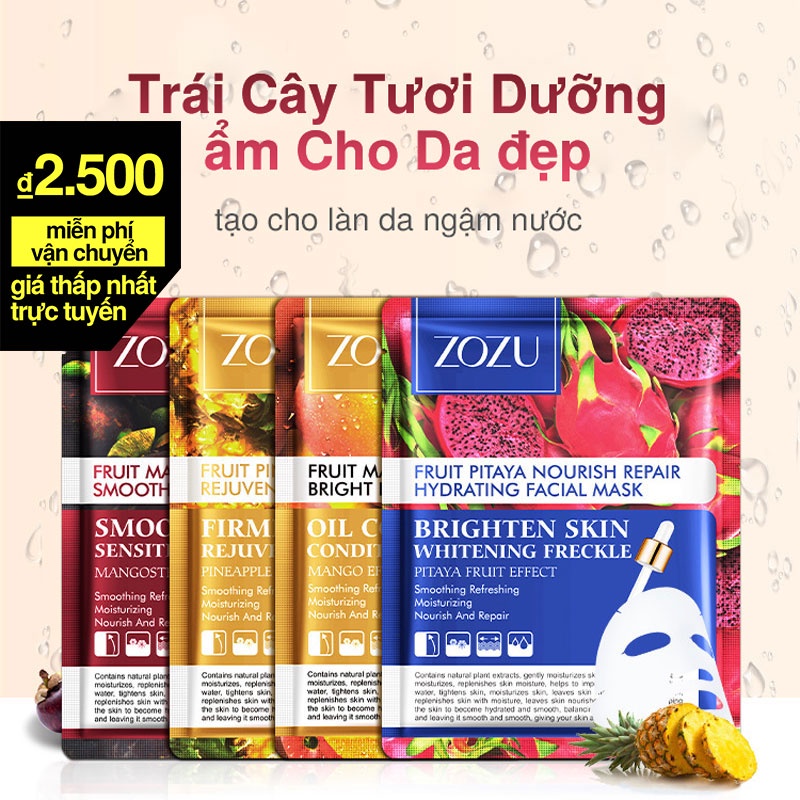 【Hàng Mới Về】Mặt Nạ Dưỡng Dadưỡng Trắng Cấp Ẩm Giảm Mụn Mask Dưỡng Da Trái Cây Phục Hồi Da 25G