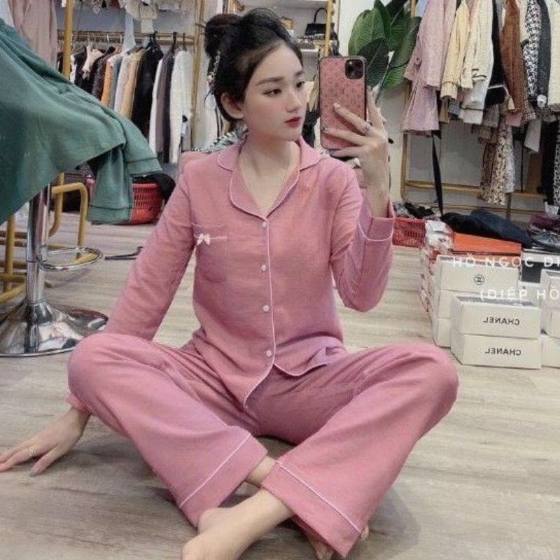 BỘ PIJAMA NHUNG TĂM TRƠN CAO CẤP
