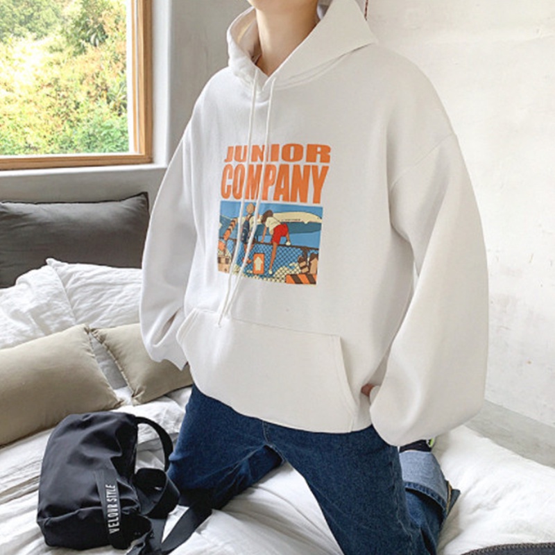 Áo sweater nam nữ unisex form rộng nỉ ngoại dày COMPANY local brand ulzzang đen trắng hàn quốc có mũ PREMIUM chống nắng