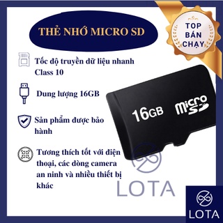 Thẻ nhớ micro SD 16GB, thẻ nhớ tốc độ cao 16 gb 16 gigabyte,lưu trữ cho điện thoại, camera, tablet