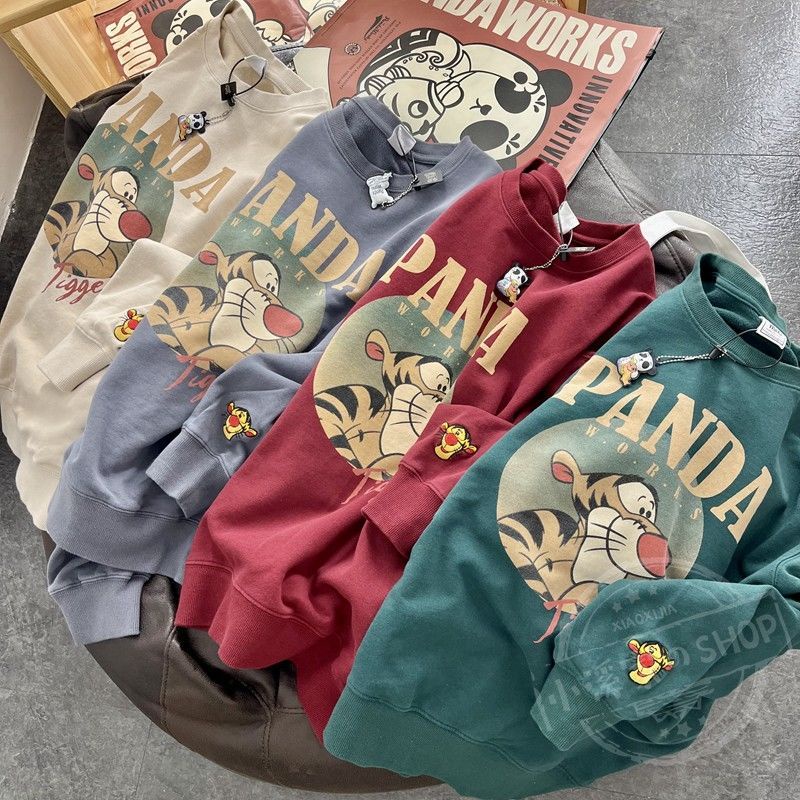 Áo Sweater Mỏng Dáng Rộng In Hình Hổ Thời Trang Mùa Hè Cá Tính