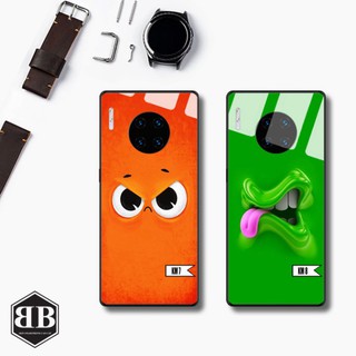 Ốp lưng kính cường lực Huawei Mate 30 Pro khuôn mặt ngộ nghĩnh