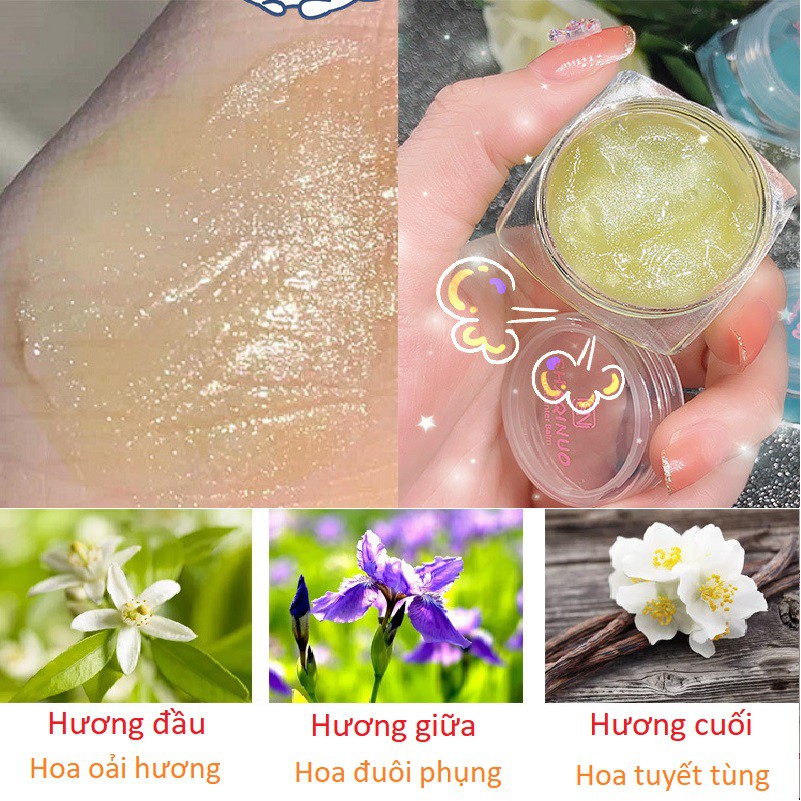 Gel dưỡng ẩm body ánh nhũ bắt sáng hương nước hoa hàng nội địa Trung BD01