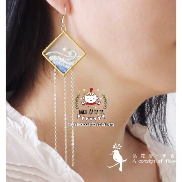 💖Đồ trang sức DIY💖 GÓI NGUYÊN LIỆU tự làm bông tai thời trang hoa xuân handmade - TỰ THÊU TRANG SỨC - BÁCH HÓA NA NA