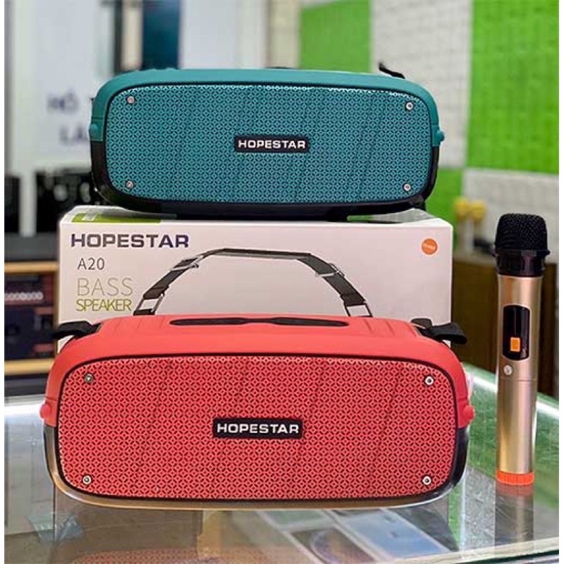 Loa bluetooth karaoke Hopestar A20 - Loa siêu bass, màng rung cộng hưởng - Tặng kèm 1 micro, Công suất 55W, Bluetooth4.2