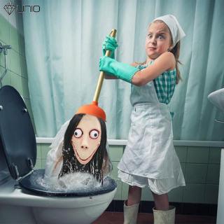 Mặt nạ hình quái vật Momo trang trí Halloween độc đáo