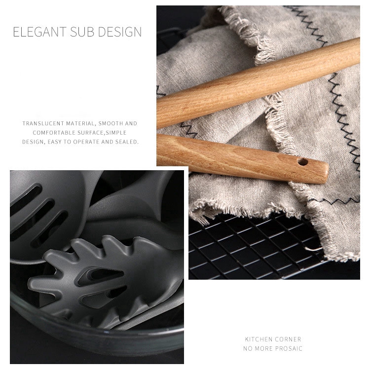 Dụng cụ nấu ăn chất liệu silicone chịu nhiệt chống dính tiện lợi