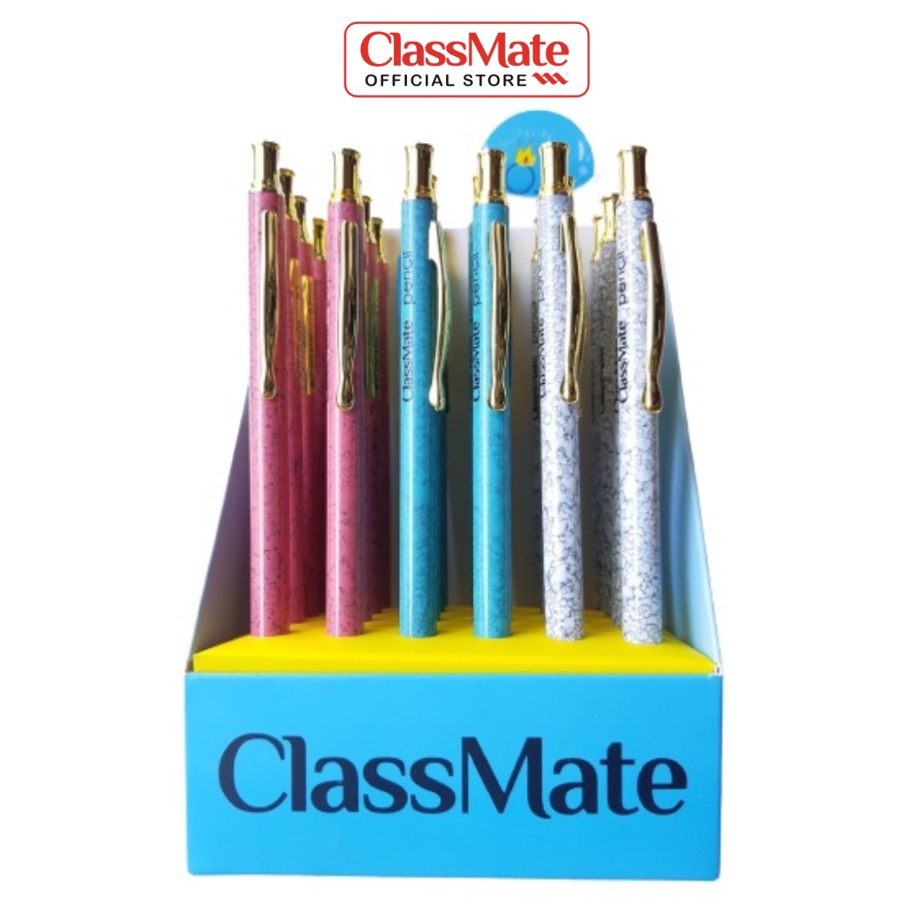 Hộp 24 Bút Chì Bấm 0.5mm CLASSMATE Nét Bút Mịn, Đậm, Đầu Bút Thiết Kế Quai Cài Tiện Lợi CL-MP203
